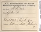 Etiketten zu Galenit (NHMW-MIN-Ak426)